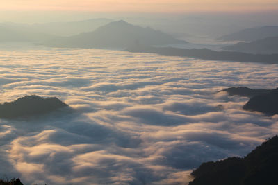 Scenic view of cloudscape during sunset