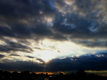 Scenic view of cloudy sky at sunset