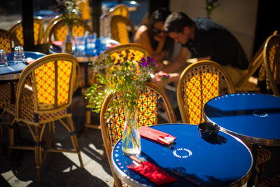 People sitting in restaurant