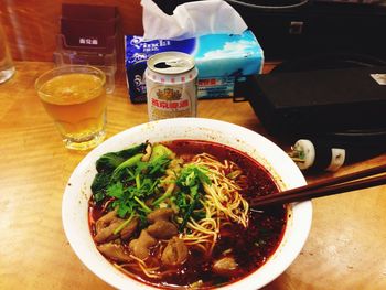 Close-up of food served in bowl