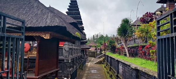 Panoramic view of buildings and houses against sky