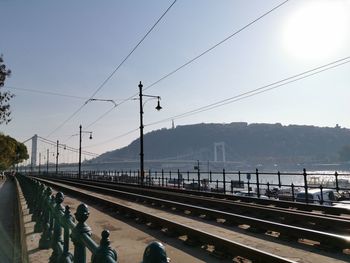 Railroad tracks against sky