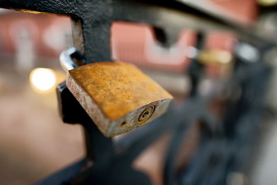 Close-up of padlock