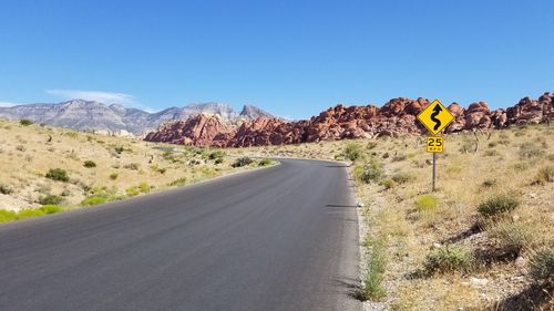 Road amidst landscape against clear sky