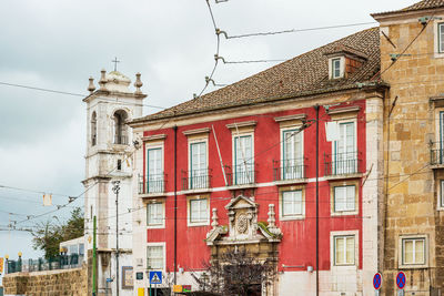 Low angle view of buildings against sky