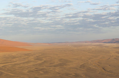 Scenic view of desert against sky