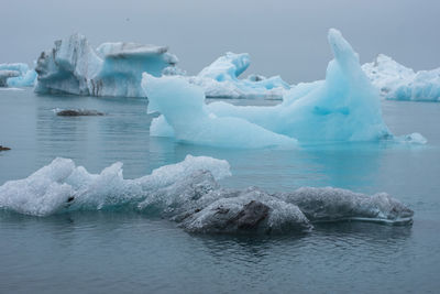 Scenic view of frozen sea