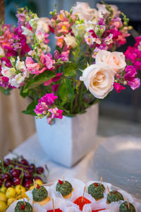 Close-up of rose bouquet