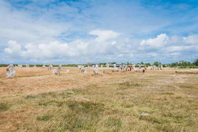 Group of people on field