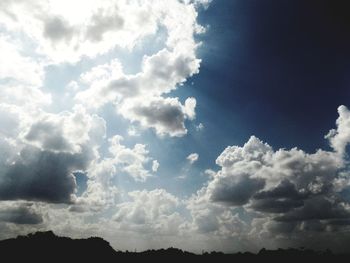 Low angle view of clouds in sky