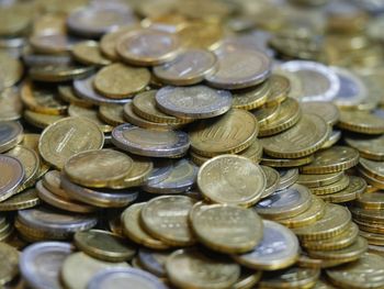 Full frame shot of coins