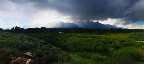 Panoramic view of landscape against sky