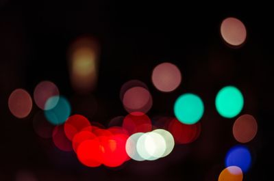 Defocused image of illuminated christmas lights