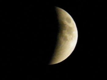 Low angle view of moon in sky