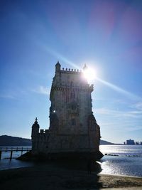 View of castle at seaside