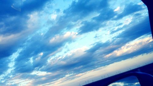 Low angle view of cloudy sky