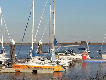 Boats in sea