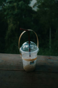 Close-up of drink on table