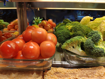 Close-up of fruits for sale at market stall