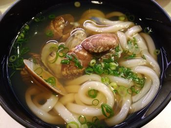 Close-up of soup in bowl