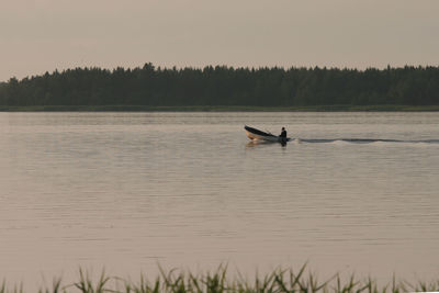 Scenic view of calm lake