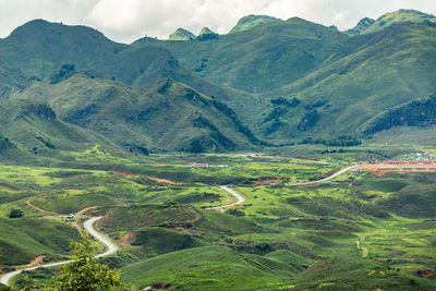 High angle view of landscape