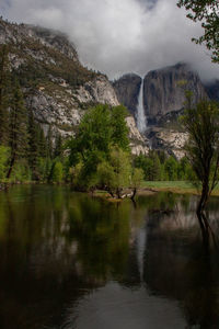 Scenic view of lake against mountain