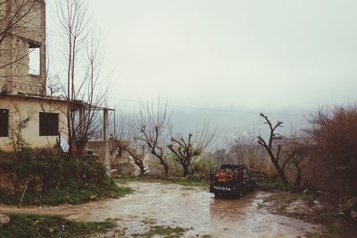 Built structure with trees in background