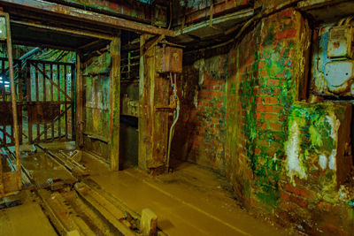 Interior of abandoned building