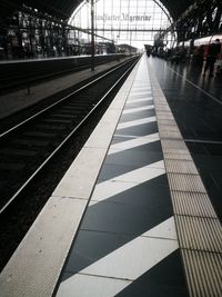 View of railroad station platform
