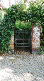 Closed gate on footpath