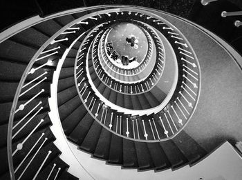 Low angle view of spiral staircase