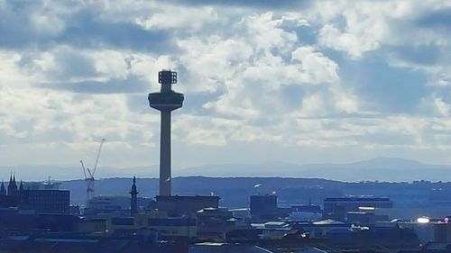 Cloudy sky over city