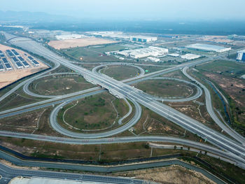 High angle view of cityscape