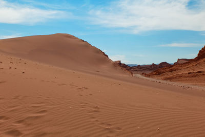 Scenic view of desert against sky