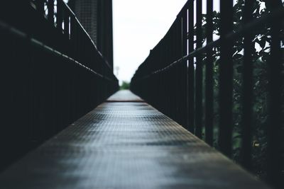 Surface level of footbridge on footpath