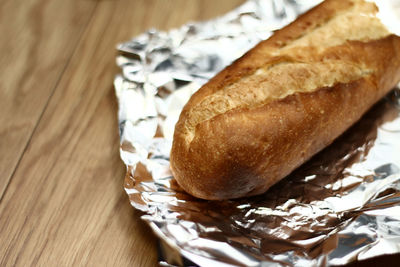 Close-up of bread on table