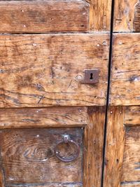 Full frame shot of wooden door