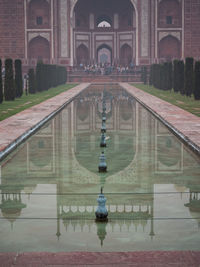 Reflection of building on water