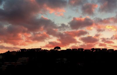 Scenic view of dramatic sky during sunset