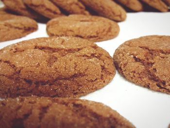 Close-up of cookies in plate