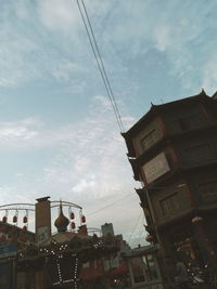 Low angle view of buildings against sky