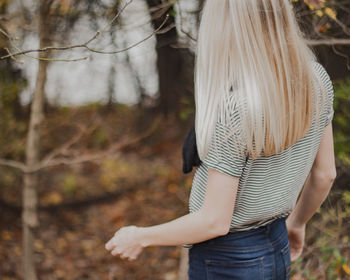 Woman standing in park