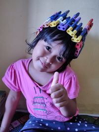 Portrait of cute girl