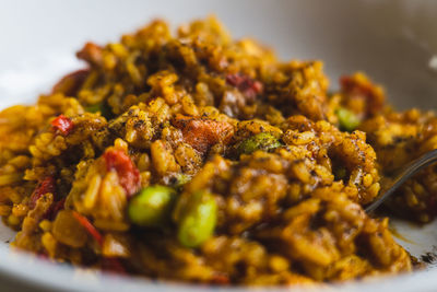 Close-up of food in plate