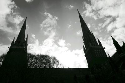 Low angle view of church against sky