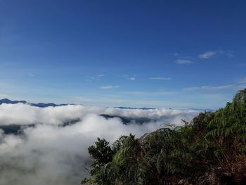 Scenic view on top of the mountains in thailand 
