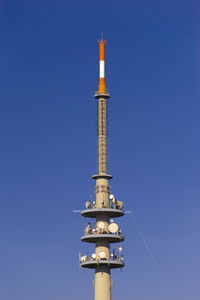 Radio and television tower at mountain hohenpeissenberg in bavaria, germany