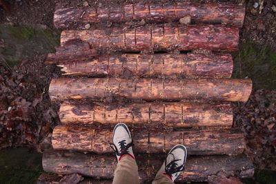 Low section of person standing on ground