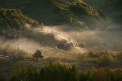 Mountain landscape in the spring season.